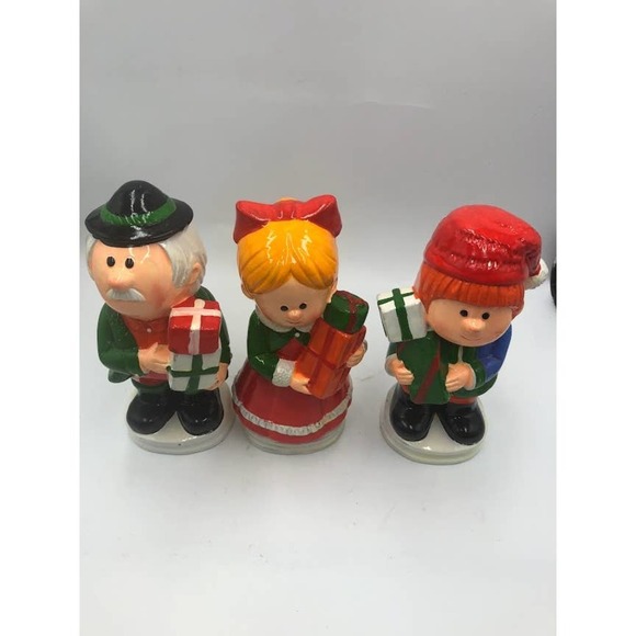 Vintage Inarco Ceramic Set of 3 Christmas Figurines Japan Décor - Picture 4 of 14